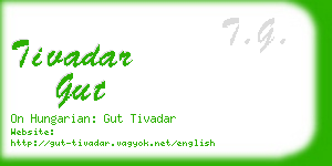 tivadar gut business card